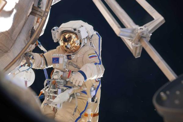 Russian astronauts in space