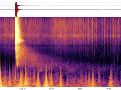 This spectrogram shows the largest quake ever detected on another planet.