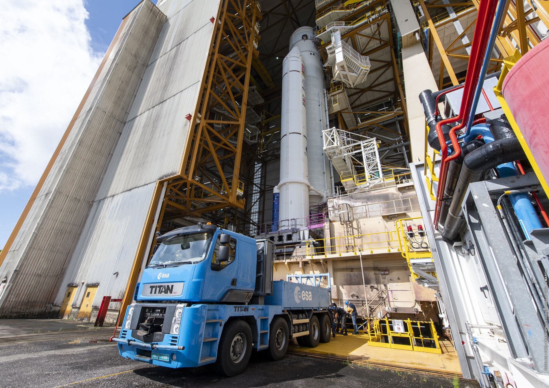 Launch vehicle transfer from BIL to BAF. 08/18/2022.
