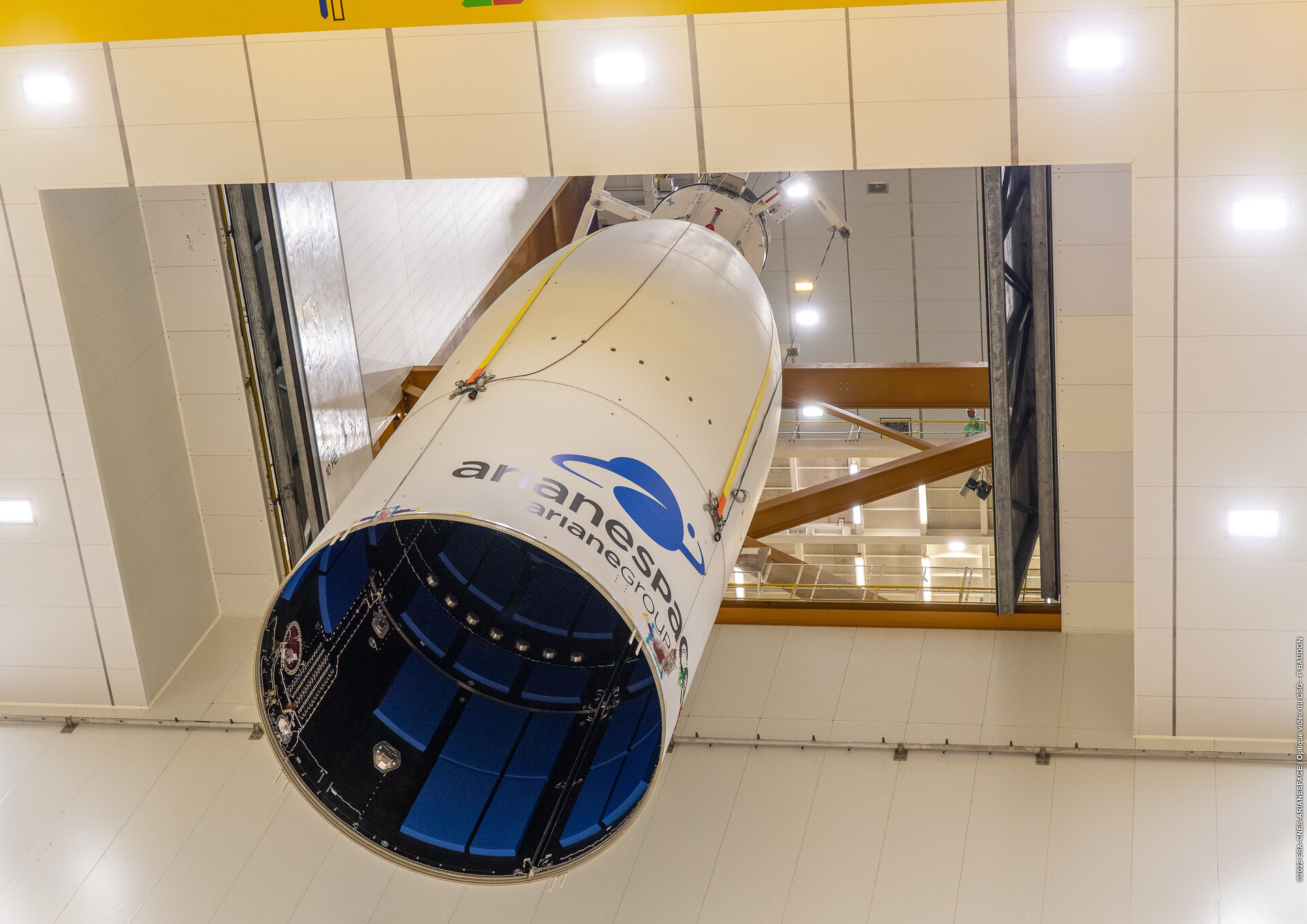 Payload fairing encapsulation with KONNECT VHTS (CU1) at BAF HE. 08/27/2022.