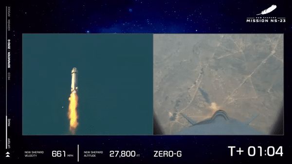 New Shepard malfunctions one minute after launch