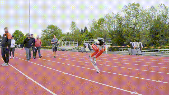 After the 100-meter sprint, Cassie took a few slow steps