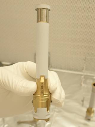Sample tube number 266 was used to collect the first sample of Martian rock by NASA's Perseverance rover. The laser-etched serial number helps science team identify the tubes and their contents. Credits: NASA/JPL-Caltech