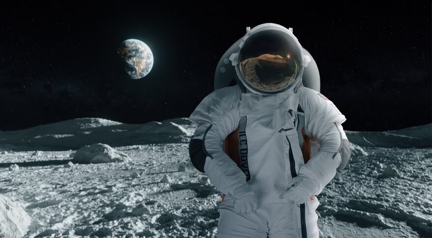 A lunar spacesuit being developed by a team led by Collins Aerospace, which, along with Axiom Space, won NASA contracts to develop and provide spacesuits for Artemis missions and the ISS.