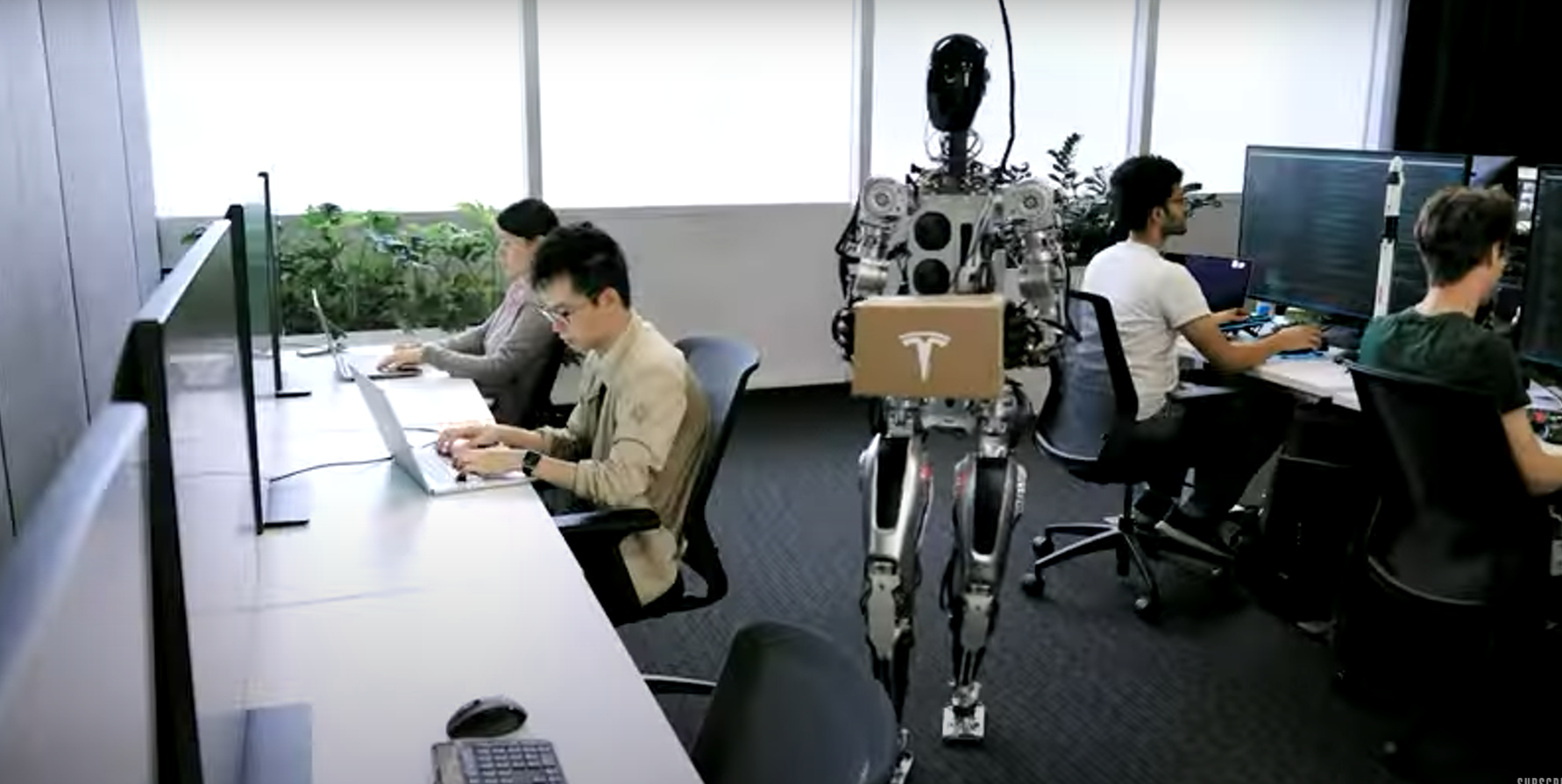 Optimus is handling items