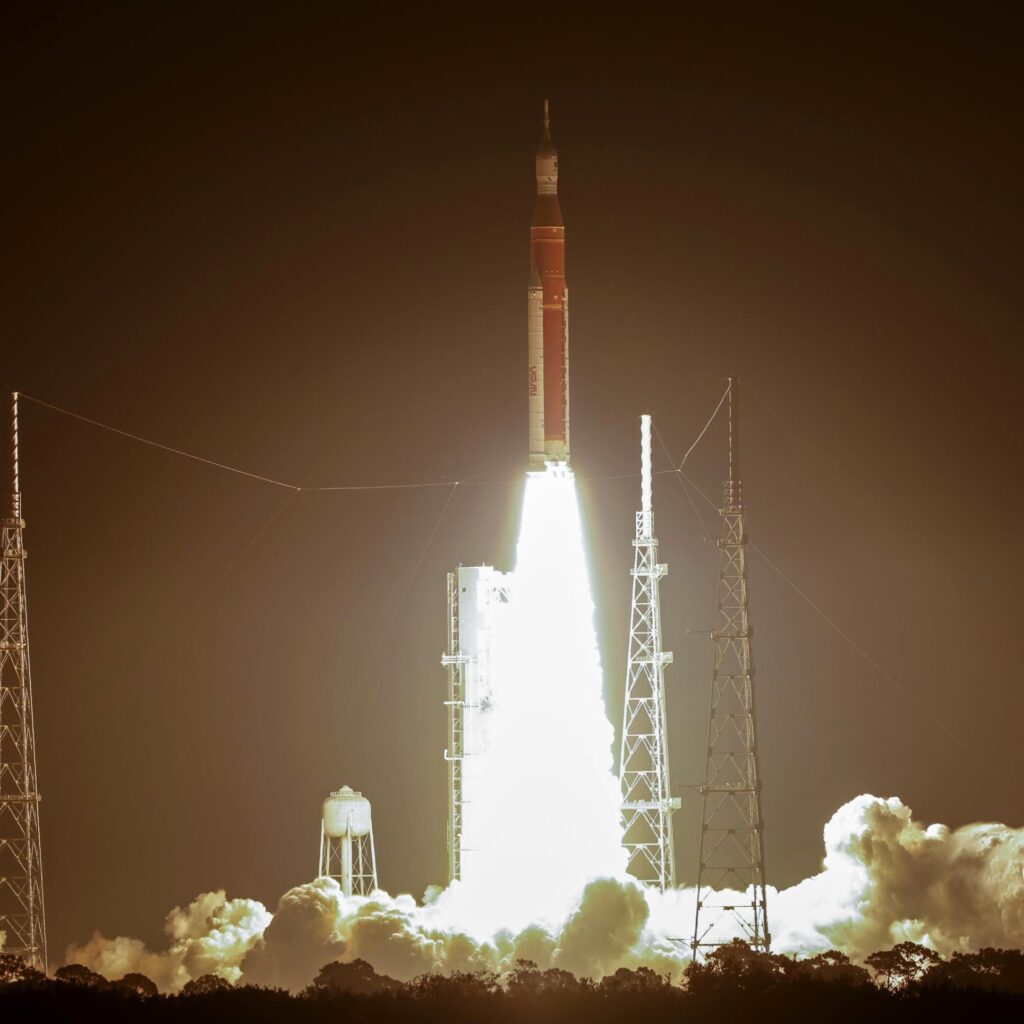 Artemis I Mega Rocket Launches Orion to Moon