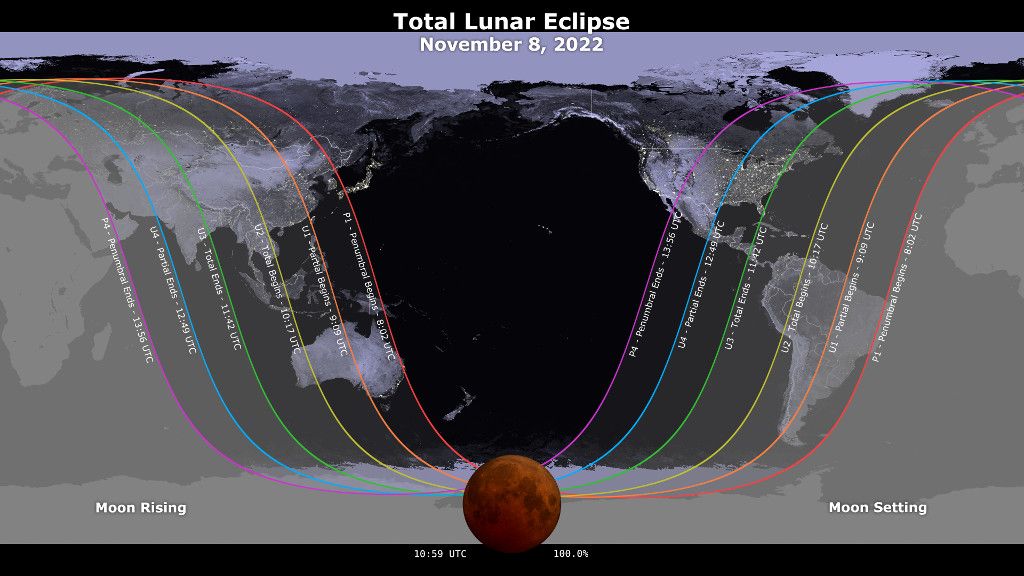 Lunar Eclipse Viewing Map